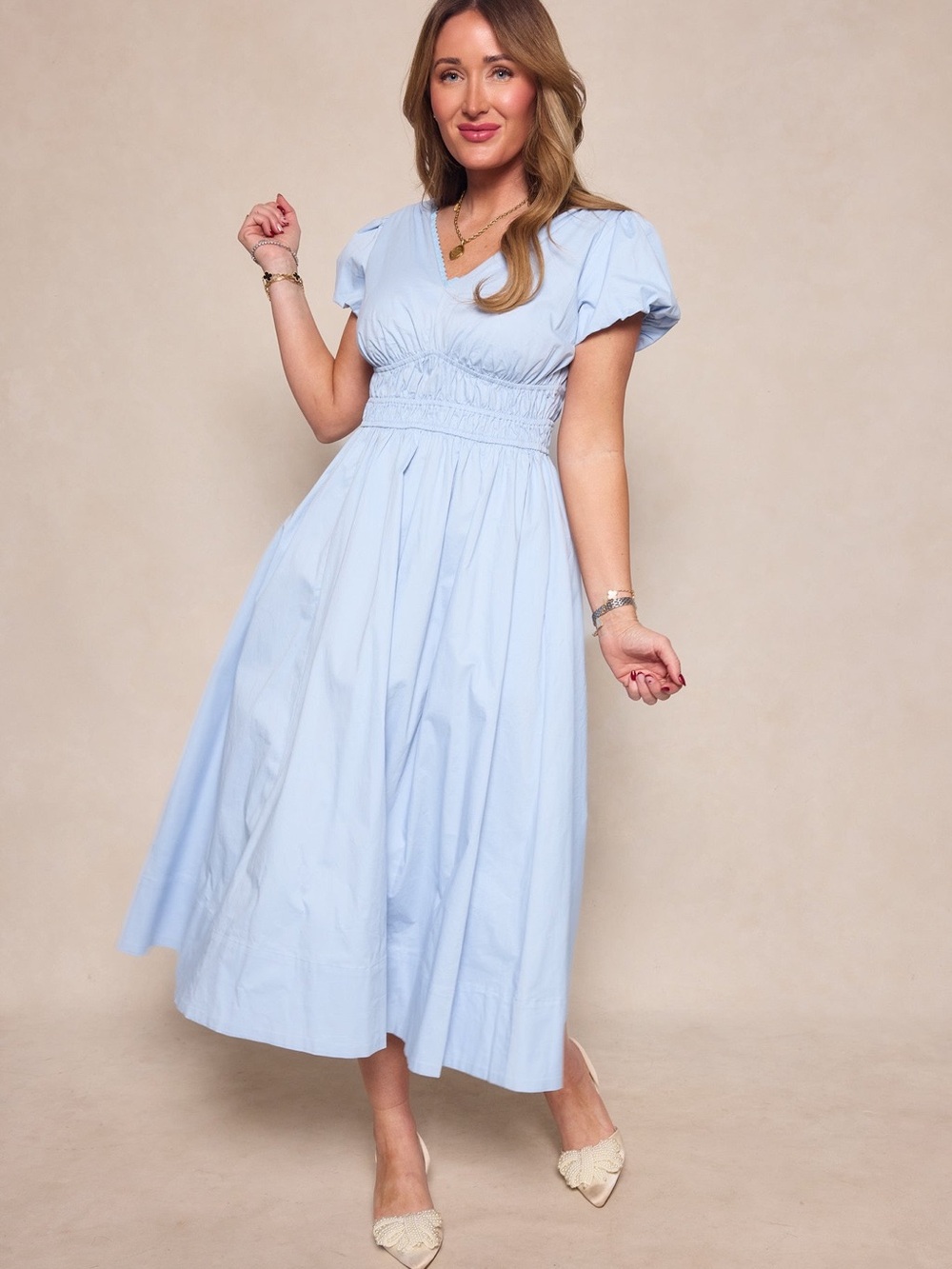 Ivy City Co - Zella Dress in Sky Blue